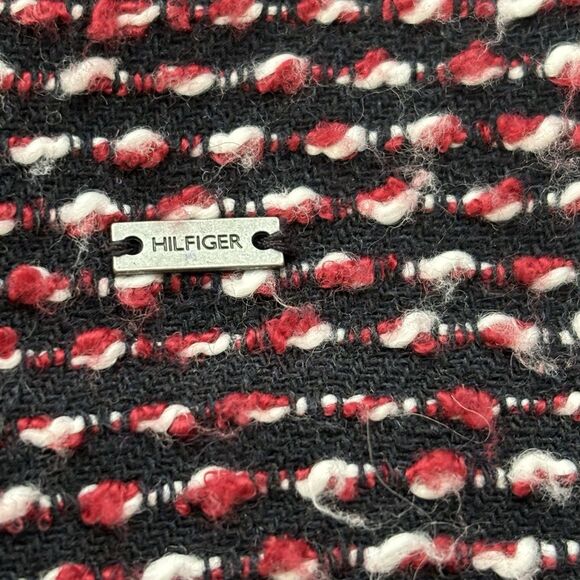 TOMMY HILFIGER Tweed Mini Skirt Blue Red Mix Lined - Picture 5 of 9